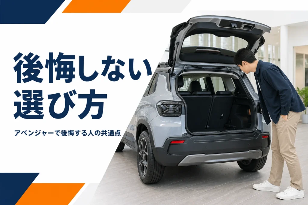 コンパクトSUVの荷室を確かめる人のイメージ