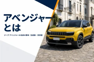 街角に停まった黄色いコンパクトSUVのイメージ